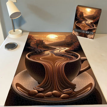 Café au coucher du soleil puzzles 1000 pièces